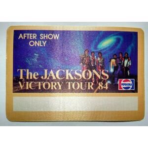 The Jacksons Victory Tour Backstage Pass 1984 Original Otto Cloth Michael Tan